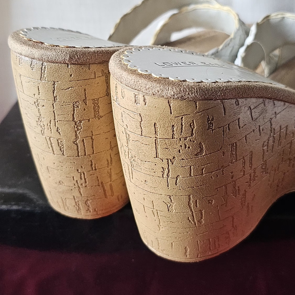 LOWER EAST SIDE White Woven Platform Sandals Size 7M - Picture 5 of 6